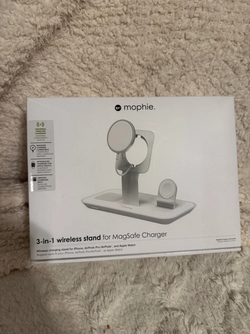 mophie White Wireless Charging Stand